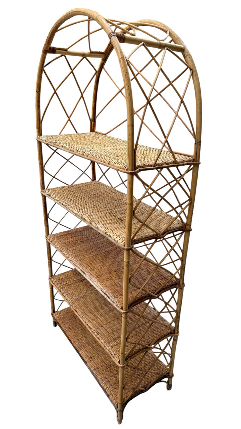 Étagère en Rotin des années 60 France