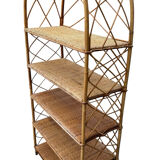 Étagère en Rotin des années 60 France