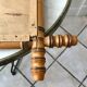 Barber mirror blond wood style bamboo 50s