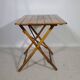 Vintage Solid Wood Folding Garden Furniture Set, Set of 3, 1970s