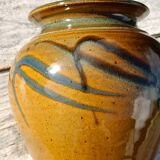 Vase en grès émaillé flammé