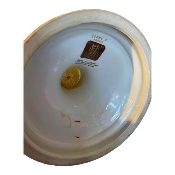 Vase Médicis en porcelaine italienne et doré à l'or