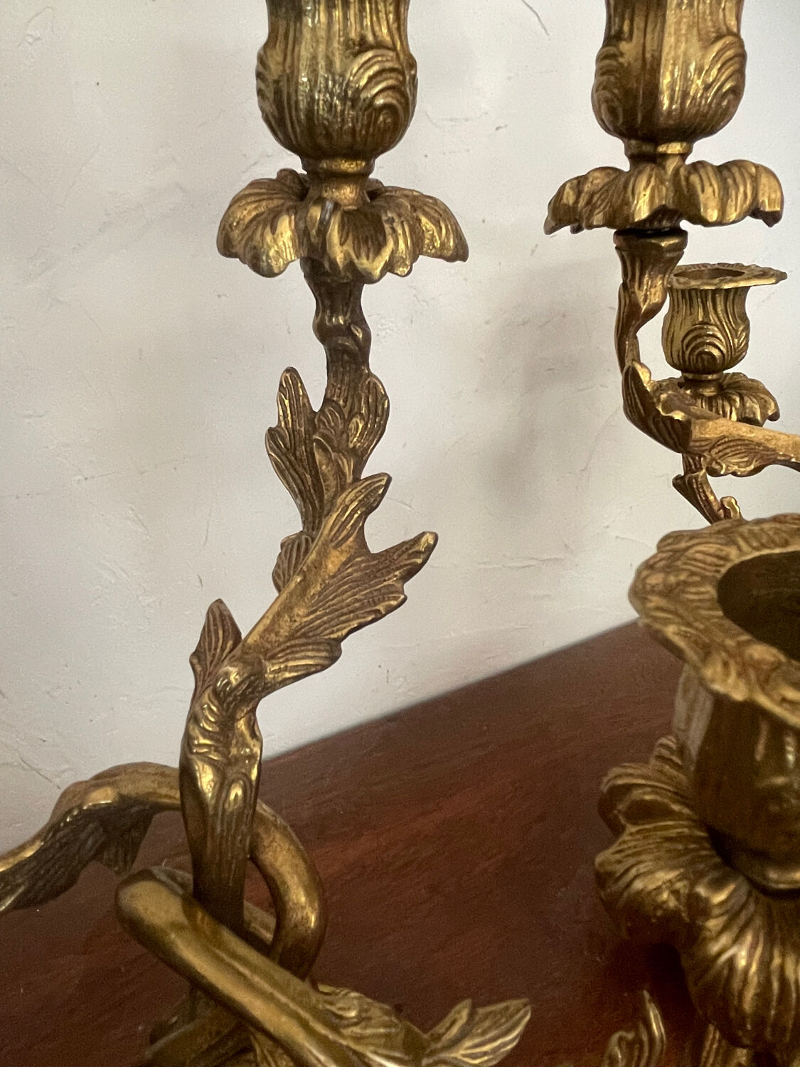 Pair of bronze candlesticks