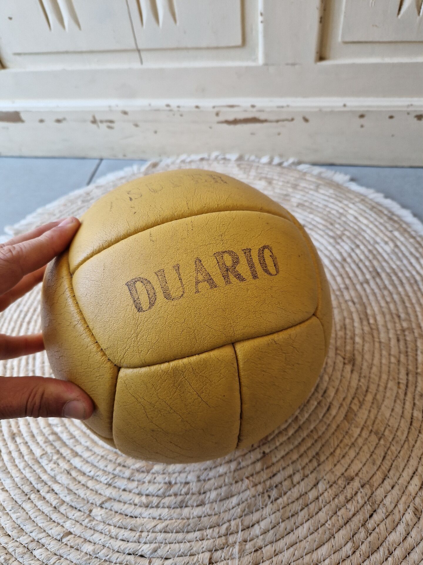 1960s Leather Medicine Ball