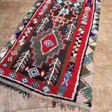 Vintage Moroccan Rug - Small Boujaad Rug - Boucharouit Rug