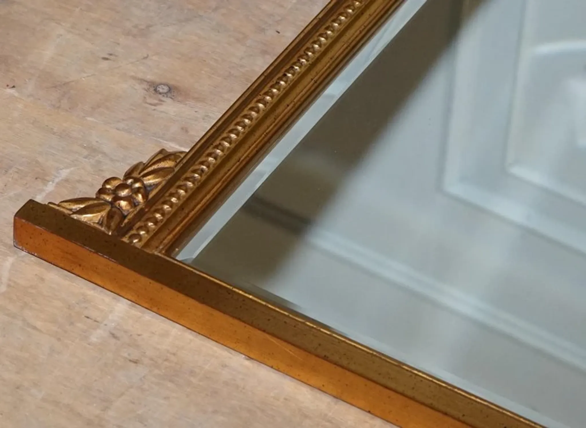 Vintage Victorian Gold Wall Mirror