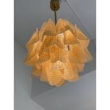 Contemporary Gold Graniglia “Rondine” Murano Chandelier