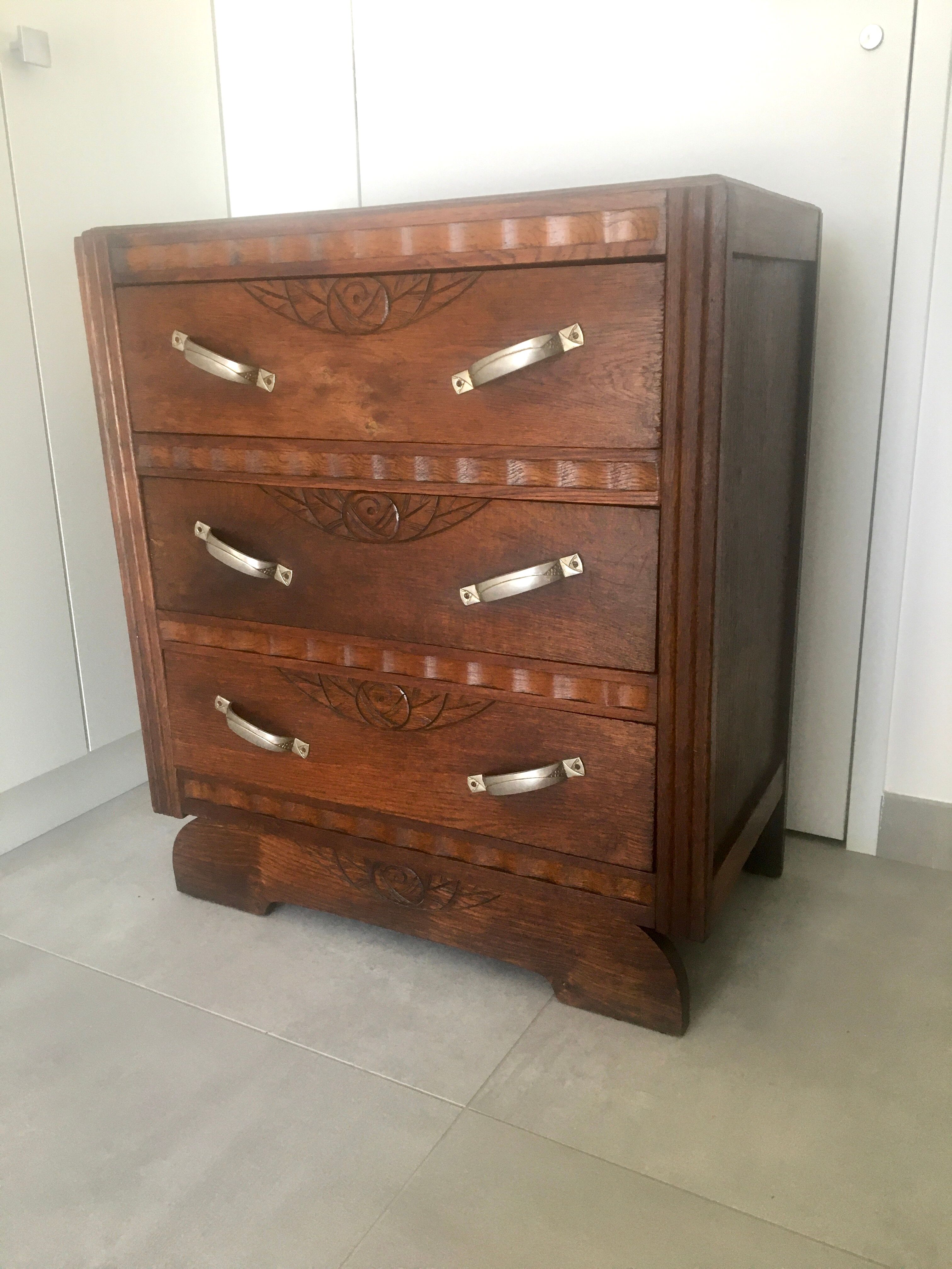 Small chest of drawers 3 drawers authentic Art Deco