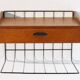 Vintage Scandinavian wall bedside table 1960