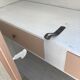 Painted cupboard made of solid wood