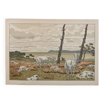 Lithographie par Henri Rivière La Baie