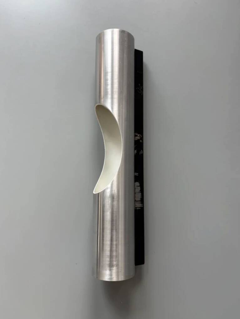 Brushed chrome metal wall light, Maija Liisa Kormulainen – Raak Design 1970