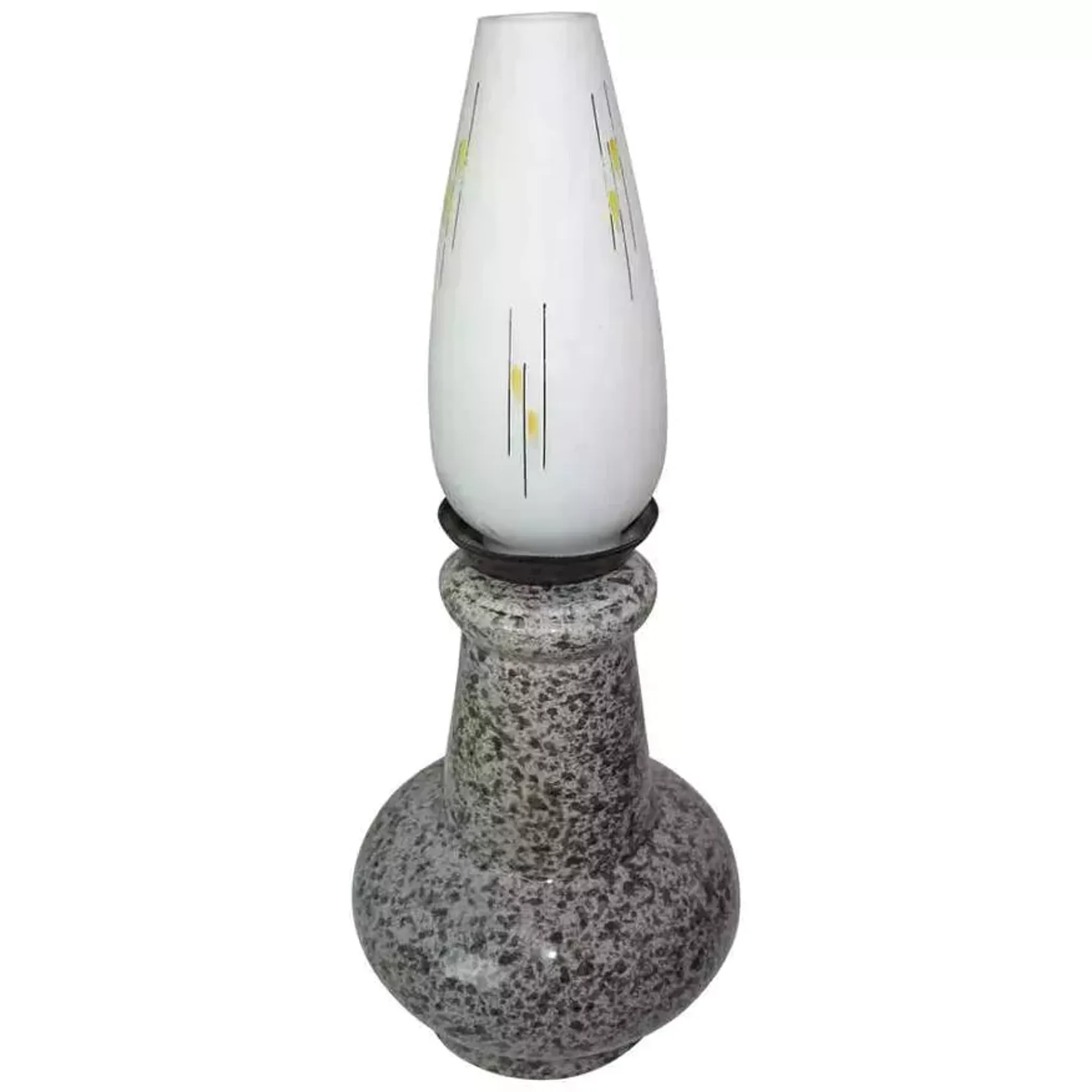 Lampe en céramique et opaline années 50