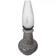 Lampe en céramique et opaline années 50