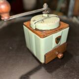 Blue Peugeot coffee grinder