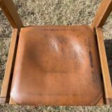Luigi Gorgoni Roche Bobois 70's chairs in Elm and leather