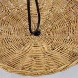 Vintage rattan and metal basket 1960's