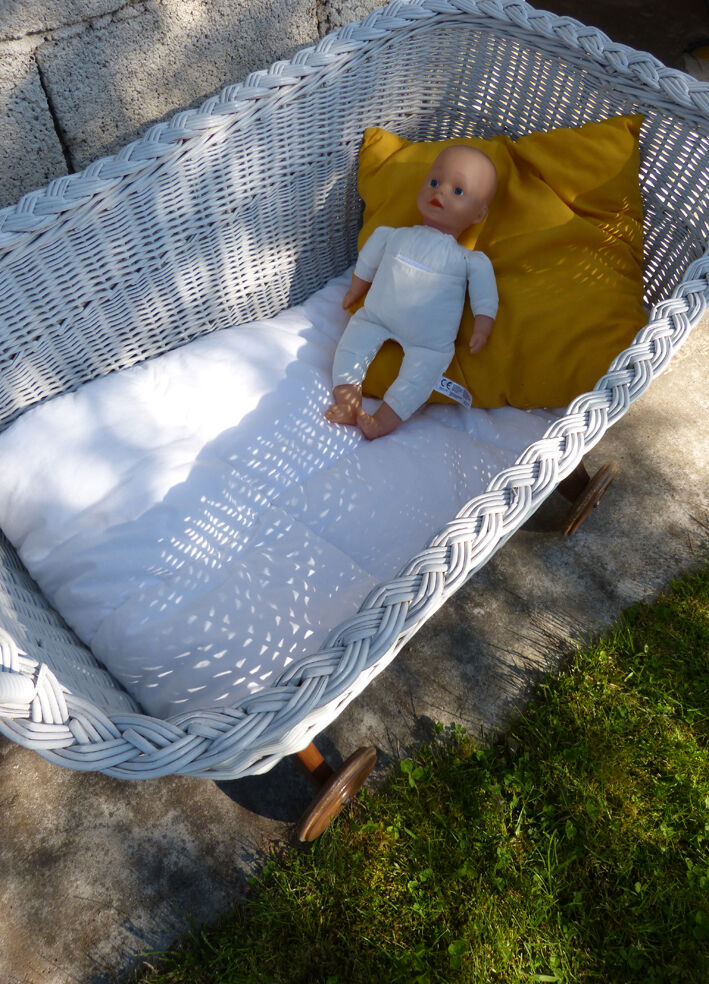 Berceau Landau Moise Osier Vintage Retro Selency