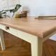 Yellow solid wood coffee table
