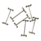 Set of 6 silver metal knife rests in the Letang Remy style