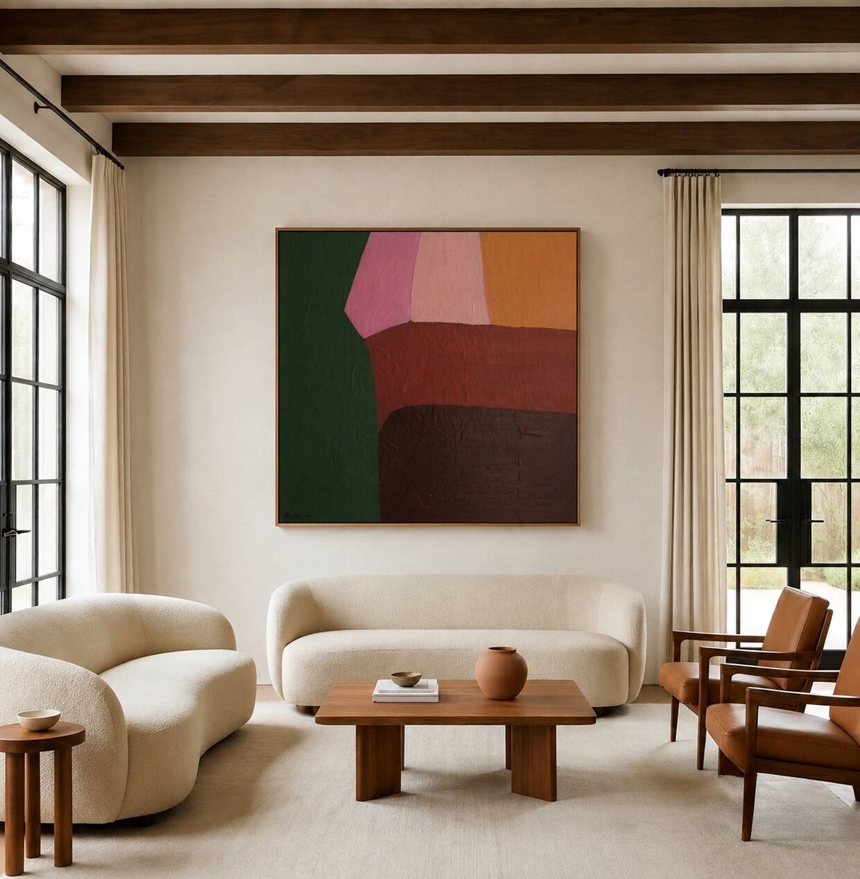 Abstract painting "late in the afternoon"