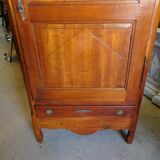 Bonnetiere in cherry 1 door 1 drawer of the xix century