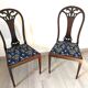 Pair of English Sheraton chairs in mahogany early twentieth century