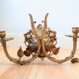 Bronze candle holder wall light