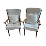 Pair of Baumann Eventail armchairs