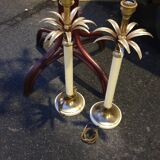 Pair of palm tree floor lamps