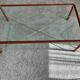 Table basse en verre et cuir