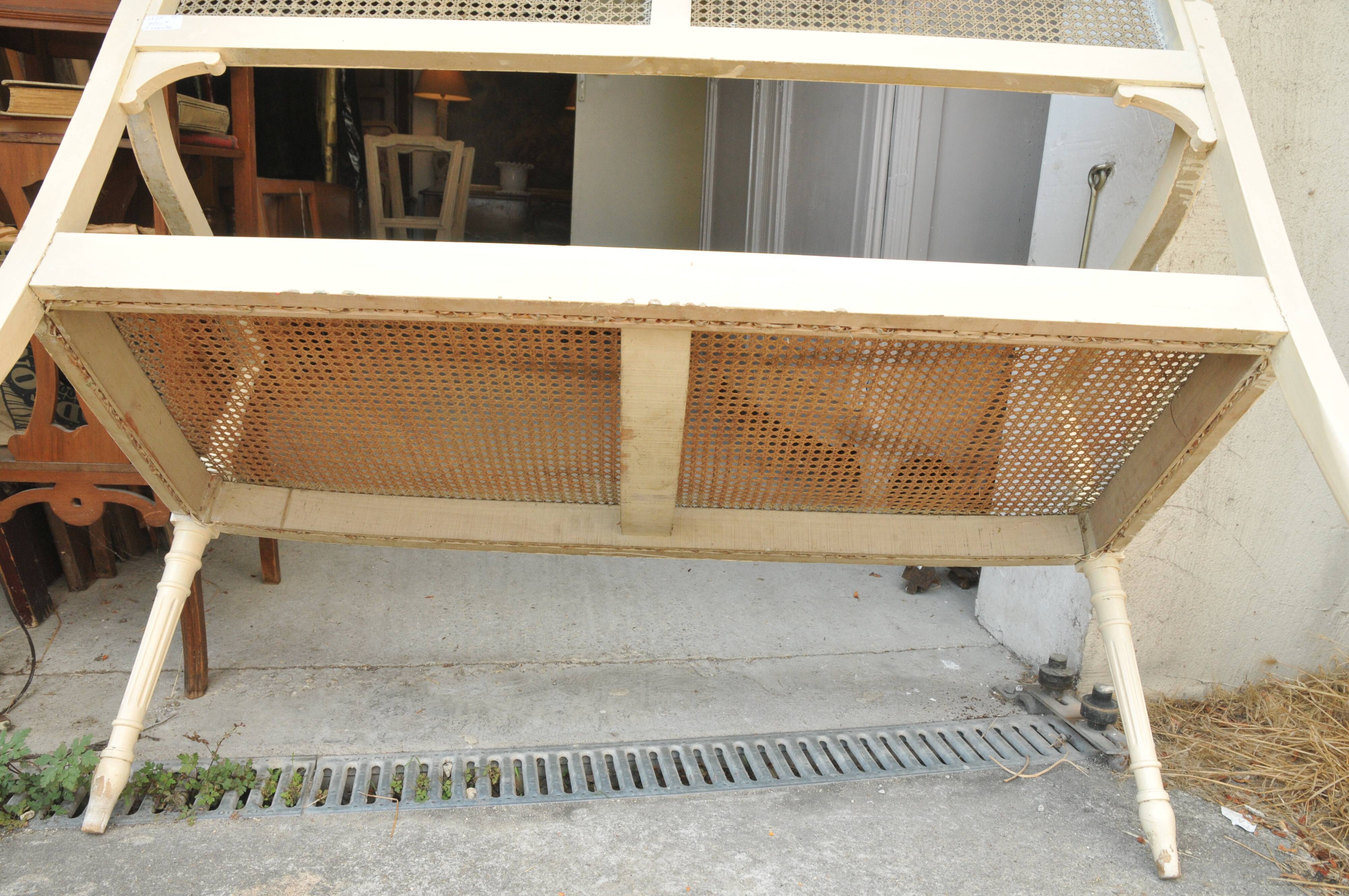 Louis xvi caned bench