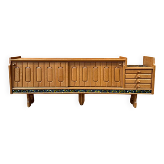 Enfilade "Simon" in oak and ceramic – Guillerme & Chambron