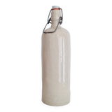 Bouteille ancienne en grès coloris crème