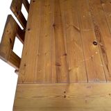 Silvio Coppola dining table with 4 dining chairs for Fratelli Montina