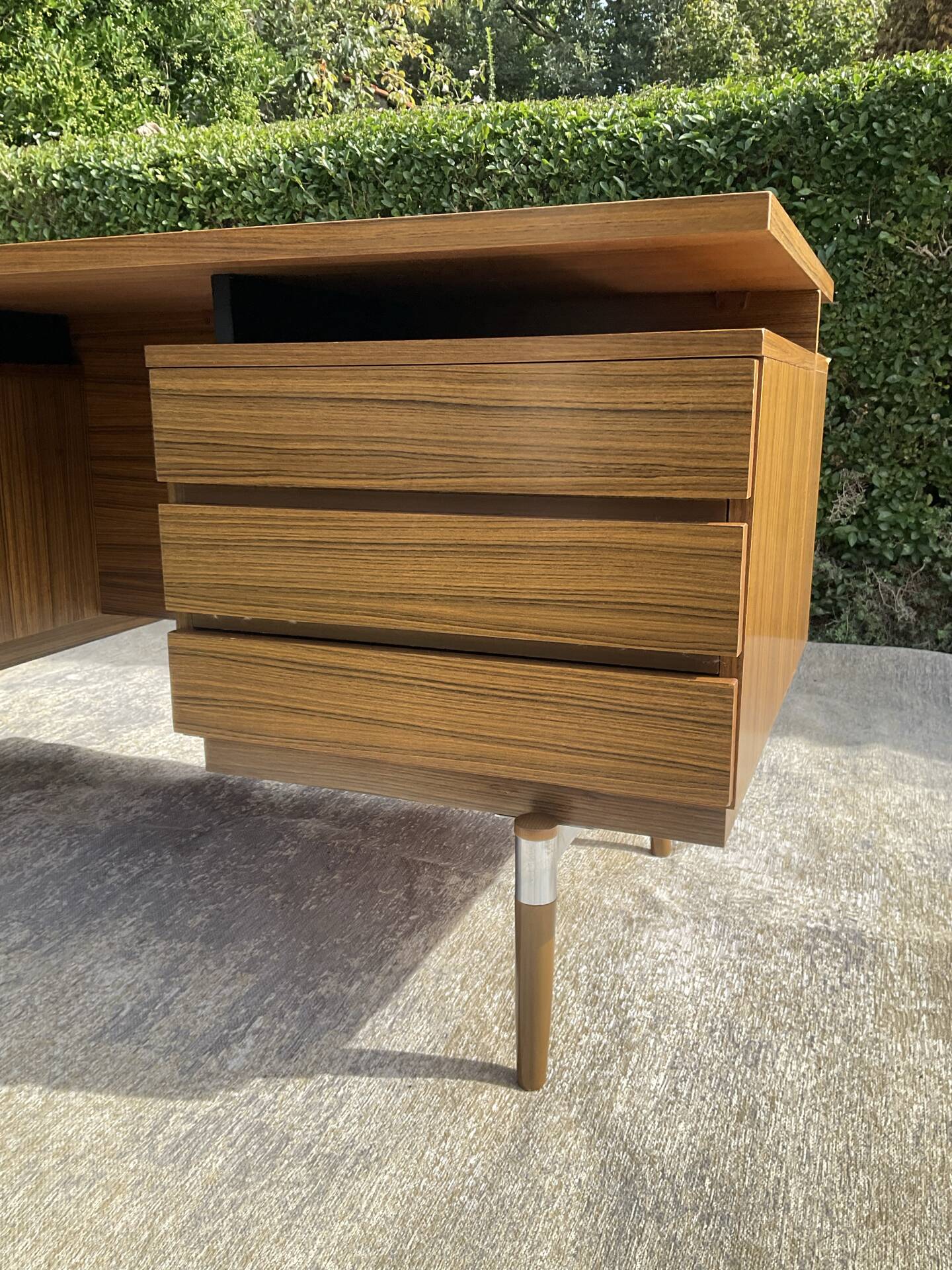 Vintage double-sided executive desk from the 1960s.