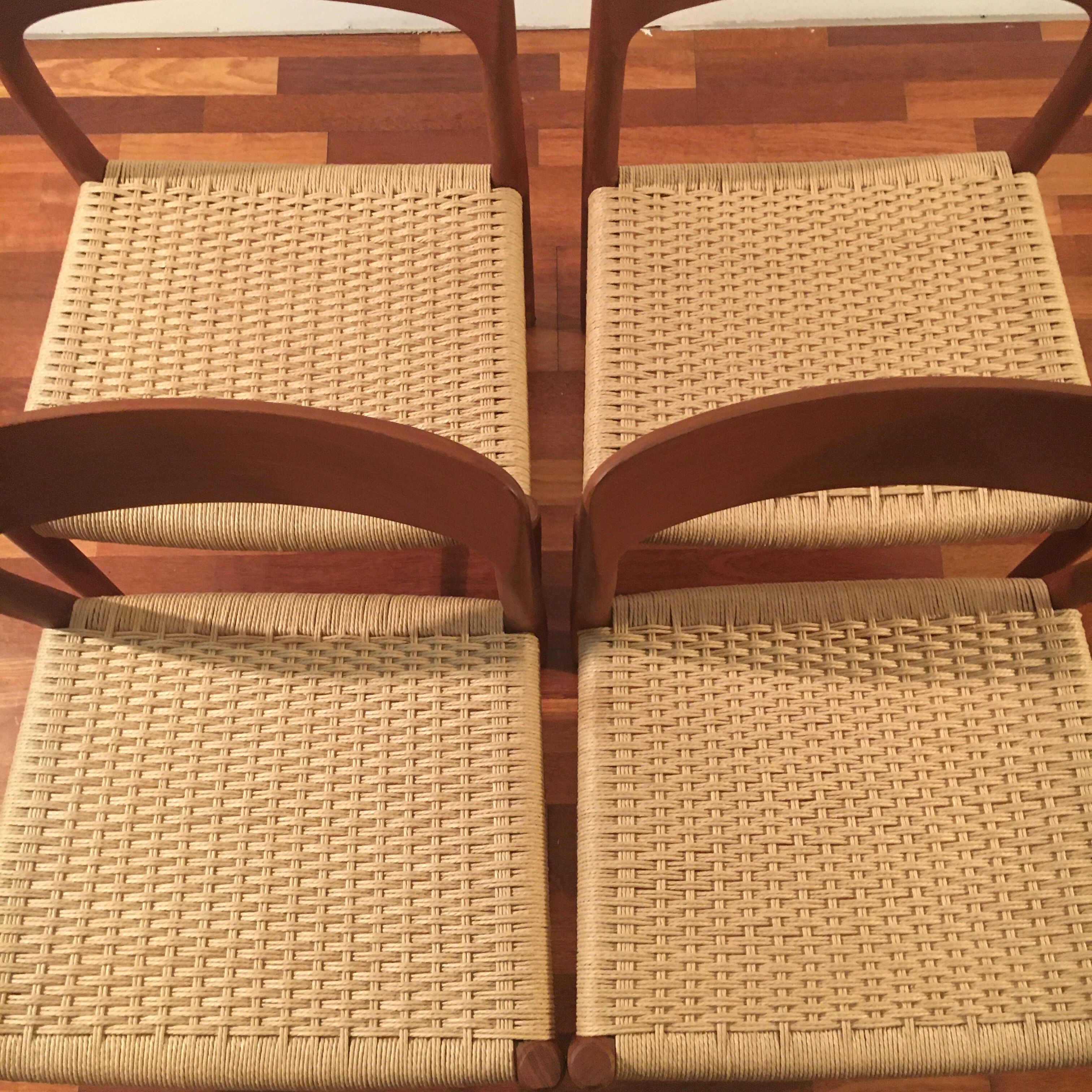 No.75 chairs & table by Niels Otto Muller for J.L. Mollers, 1950s