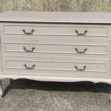 Louis XV style chest of drawers with 3 cherry wood drawers, 1960s