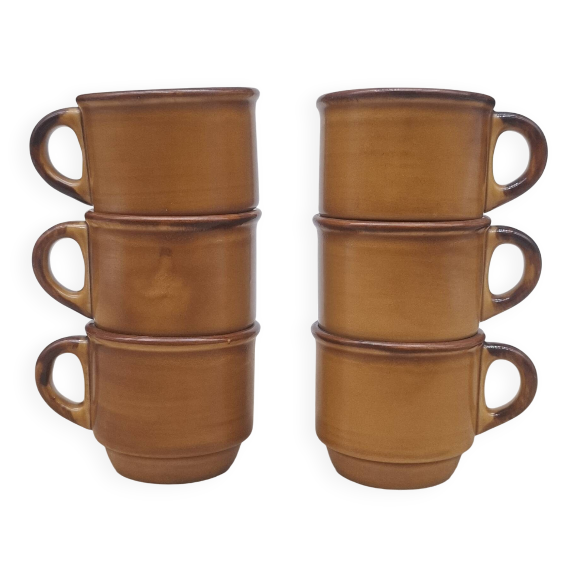 Set of 6 Saint Clément coffee cups, France