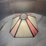 White and pink glass paste lamp