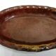 Old Dish In glazed gadrooned terracotta