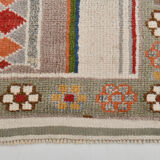 3x11 geometric oushak runner rug,97x348cm