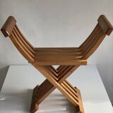 Pair of Teak Curule Armchairs