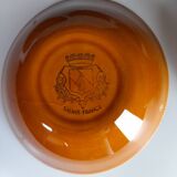 Set of 5 oval orange-yellow ceramic bowls from Faïencerie S