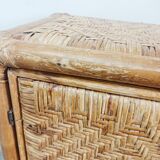 Low rattan buffet