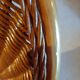 Set of 2 armchairs in adult varnished woven rattan