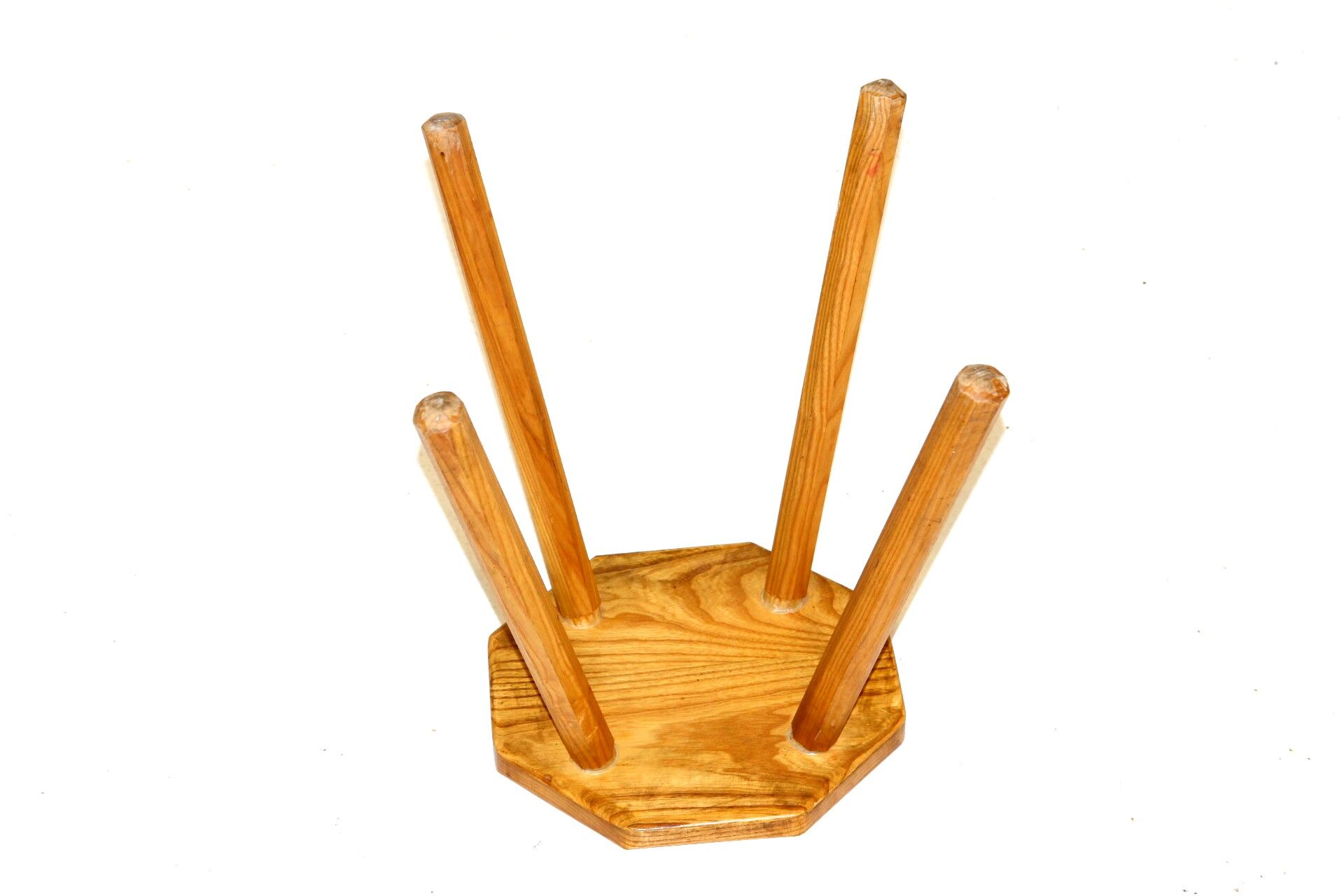 Brutalist oak stool, Sweden, 1950