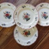 Lot 4 assiettes à dessert Sarreguemines Agreste