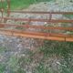 Table basse ancien en rotin vintage