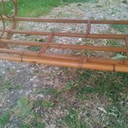 Table basse ancien en rotin vintage